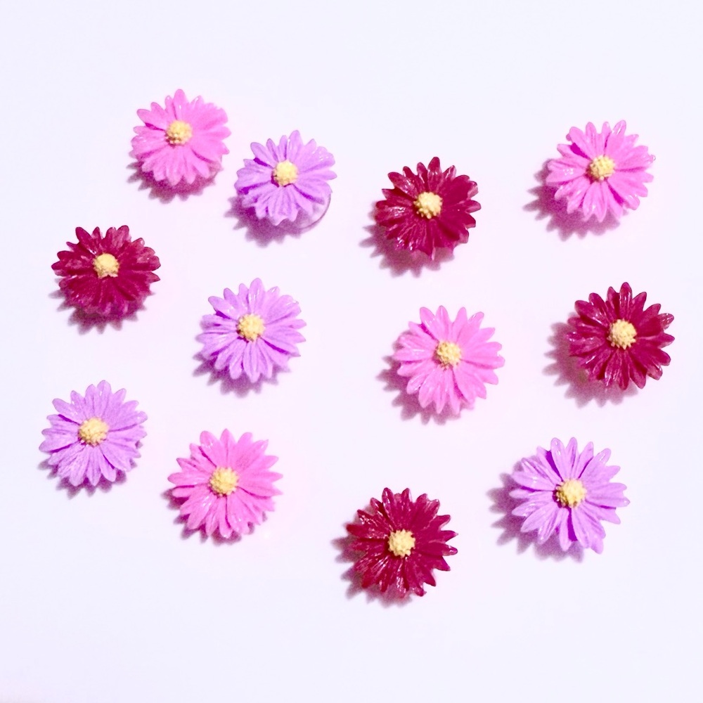 12 Tiny Resin Flower Croc Charms Shoe Charm Jibbit Disney Croc Charms